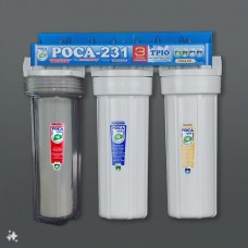 Фільтр «Роса-231» «Тріо» для жорсткої води з прозорою колбою