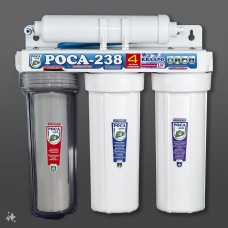 Проточний фільтр «Роса-238» Квадро з ультрафільтраційною мембраною і прозорою колбою
