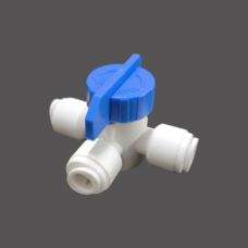 Кран пластиковый тройной 1/4" JG