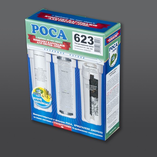 "Rosa 623" set of cartridges trio Thai for iron removal