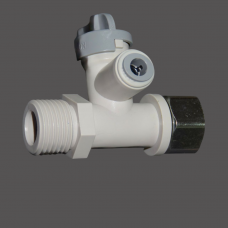 Підключення трійник (врізка) з краном  (2 в 1) для підключення фільтру 1/2"