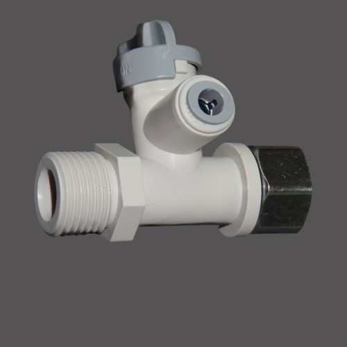 Подключение тройник (врезка) с краном  (2 в 1) для подключения фильтра 1/2" 