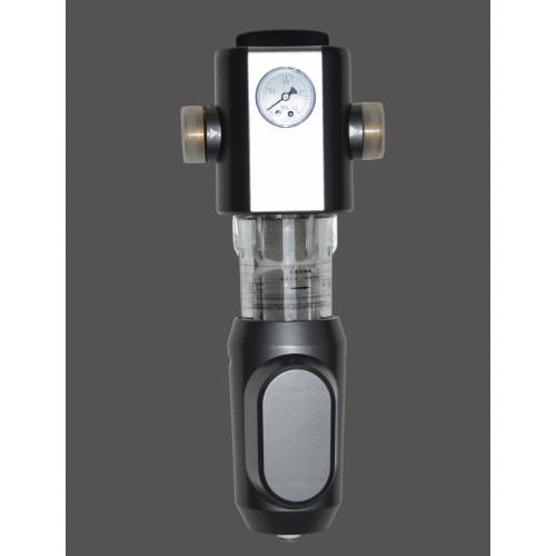 Rotary self-cleaning pre-filter with automatic flushing